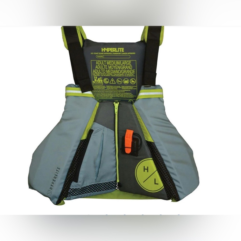 New Hyperlite Paddle Kayak Vest XS Small  Unisex Gray Green NWT
